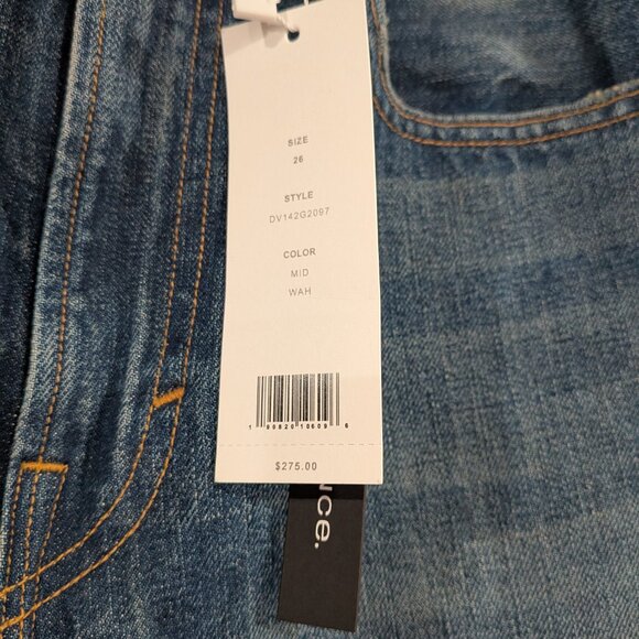 BNWT Vince Cropped Boyfriend Mid Wash Jeans Blue Size 26 - Picture 2 of 5